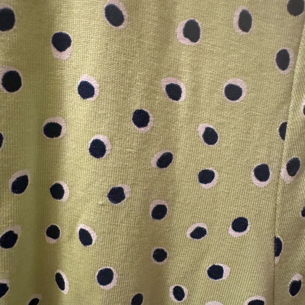 Lands End Dress Womens Polka Dots Stretch Wrap Tie Knee Length NWT - Picture 4 of 5